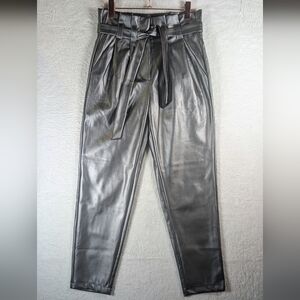 513-Forever 21 Black Faux Leather Pants